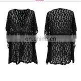 Sexy Lady Poco Dot Mesh Deep V-neck Poncho 2017 thumbnail-3