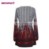 2017 Mid-age Women Paisley Ethnic Print Brushed Tunic Guangzhou Supplier thumbnail-3