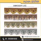 New Market Arrival Embroidery Lace For Dress Border By Maxim Creation