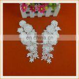 Hot Sale Wholesale Artificial Flower Lace Design Neck Patches White Neck Collar for Garment thumbnail-1