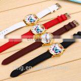 Landscape Butterfly Vogue Style Leather Lady Watch thumbnail-4