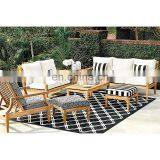 Outdoor Waterproof Black and White Striped Rugs Woven by Machine thumbnail-2