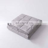 2020 Factory Direct Supply 100 Cotton Solid Color Glass Beads Filled Anxiety Release Dropshipping Gravity Weighted Blanket thumbnail-6