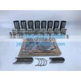 RD8 Rebuild Kit With Head Gasket Set Piston Ring Liner Main Rod Bearings Set For Nissan