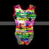 New Arrive Girls Printed Lycra Gymnastic Leotard