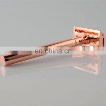 Luxury Women Rose Gold Customized Design Metal Traditional Double Edge Blades Men Shaver Gift Shaving Razor thumbnail-1