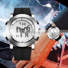 Small Order 50PCS Factory Direct Men's Watch Chronograph Silicone Band Alarm Watches Man Sport Wristwatch thumbnail-4
