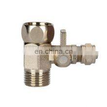 1/2 to 1/4 RO Water Filter Spare Parts Quick Connector Tee Ball Valve Faucet Tap Shut Off Ball Valve Copper Feed Water Adapter thumbnail-1