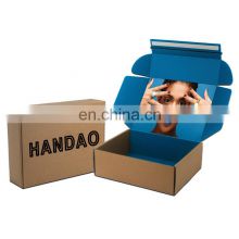 Custom Logo Mailer Box Reusable Shipping Box  Easy Tear Paper Kit With Tape-free Open Zipper Corrugated Carton Box
