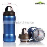 300ml stainless steel vacuum bottle with tea filter and button lid