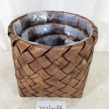 Wood Chip Woven Storage Basket Large Best Selling Wholesale