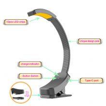 New Dimmable USB Rechargeable Gooseneck Clip on Book Reading Light thumbnail-4