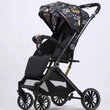 2025 Linen Easy Carry Foldable Baby Stroller Push Two Way Baby Pram Stainless Steel Frame 0-3 Years Old thumbnail-4