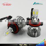 B-deals 3 Sides COB 360 Degrees 40W 3600lm Supper Cooling Built-in Fan&copper Led Light Bulb for Car A340 H13