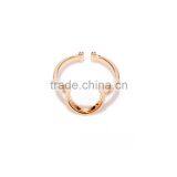 Fashion Minimal Geometric O Shape Gold Silver Finger Rings Without Stones