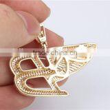 Factory Custom Hip Hop Pendant Necklace B Shap Pendant 925 Silver or k Gold thumbnail-4