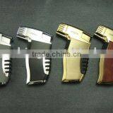 METAL GAS REFILLABLE FLAME-ADJUSTABLE TORCH LIGHTER FOR CIGAR