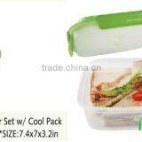 2015 Hot Sale BPA Free Quality Plastic Sandwich Container With Removable Freezer Pack Keeps Food Fresh and Cool thumbnail-1