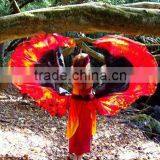 Three Yard Large Half Cricle Belly Dance Veils Are Made of High Quality Light Weight Habotai 5mm Belly Dance Silk Veil. thumbnail-1