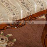 Originals Classic Carved Fabric Wood Dining Chairs for Restaurant thumbnail-4