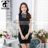 2016 High Quality Garments Factory in China OEM Hand Made Formal Frock Dress Slim Fit Power Supply Office el Uniform