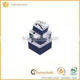 Custom Printed Different Sized Gift Box Elegant Noble Gift Paper Box With Lid and Bowknot Supplier's Choice