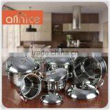 #410 Steel Big Size Kitchen Cookware Pot 5pcs Set Large Capacity Cooking Pot With Escapsulated Bottom