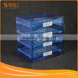 Square Jewellery Case Clear Perspex With Lid and Hinge