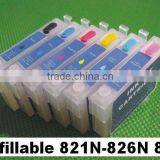 (RCE821n-826n) Refillable Refill Ink Cartridge for Epson T0821n-T0826n 82N 82 T082N T0821N BK/C/M/Y/LC/LM (with ARC Chip) thumbnail-1