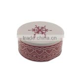 frosted cookie box, cookie container, Christmas cookies packing tin