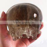 Smoky Quartz Customized 2/3 Skull With No Jaw thumbnail-2