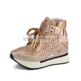 Novelty fashion first comfort shoes Women Height increasing lace up women shoes Outdoor casual shoes for ladies