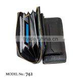 Ladies Long Zipper Wallet With Small Coin Pocket Backside thumbnail-1