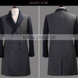 Contrast Color Softshell Nepal Woolen Jacket Winter Wool Long Overcoats for Men thumbnail-4