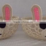 Crochet Animal Molded Basket - Bunny