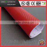 Car Sticker 1.52x30M Removable PVC Texured Vinyl Film Red Adhesive 3d Carbon Fiber Vinyl thumbnail-1