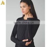 Yoga Plain Long Sleeve Sports Wear t Shirts for Ladies thumbnail-4