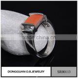 New Products Stainless Steel Ring /925 Silver Ring With Purple Stone Wholesale thumbnail-4
