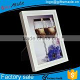 white wooden photo picture frame/wooden photo block frame