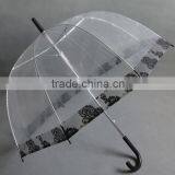 High Quality Printed Dome Clear Kids Umbrella thumbnail-3