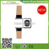 Crocodile Texture Genuine Leather Wristband Watch Band for Apple Watch Leather 38mm With Adapter thumbnail-4