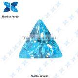triangle cubic zircon rough aquamarine stone for wedding