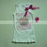 Girls Rib Cotton Printed Tank Top thumbnail-1