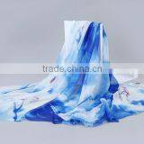 Pink Rose Silk Twill Scarves Print Women Scarf Handmade Wrap Shawl Chiffon Large Cheap Price thumbnail-3