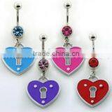 Heart Keyhole Belly Button Navel Belly Jewelry Body Jewelry