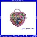 Embossed Hinged Metal Jewelry Case