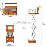 230kg CE ISO Electric Scissor Lift Self-propelled Aerial Work Platform Jeakue JK01349 thumbnail-3