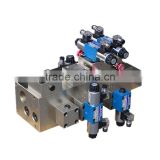 hydraulic valve group for rising machine