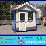 Flat Pack High Quality Prefab Steel Frame Guard House With Metal Carved Board thumbnail-1