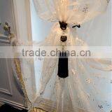 Charming Mediterranean Style Girl's Bedroom Romantic Floral Tulle Voile Door Window Sheer Curtain thumbnail-2